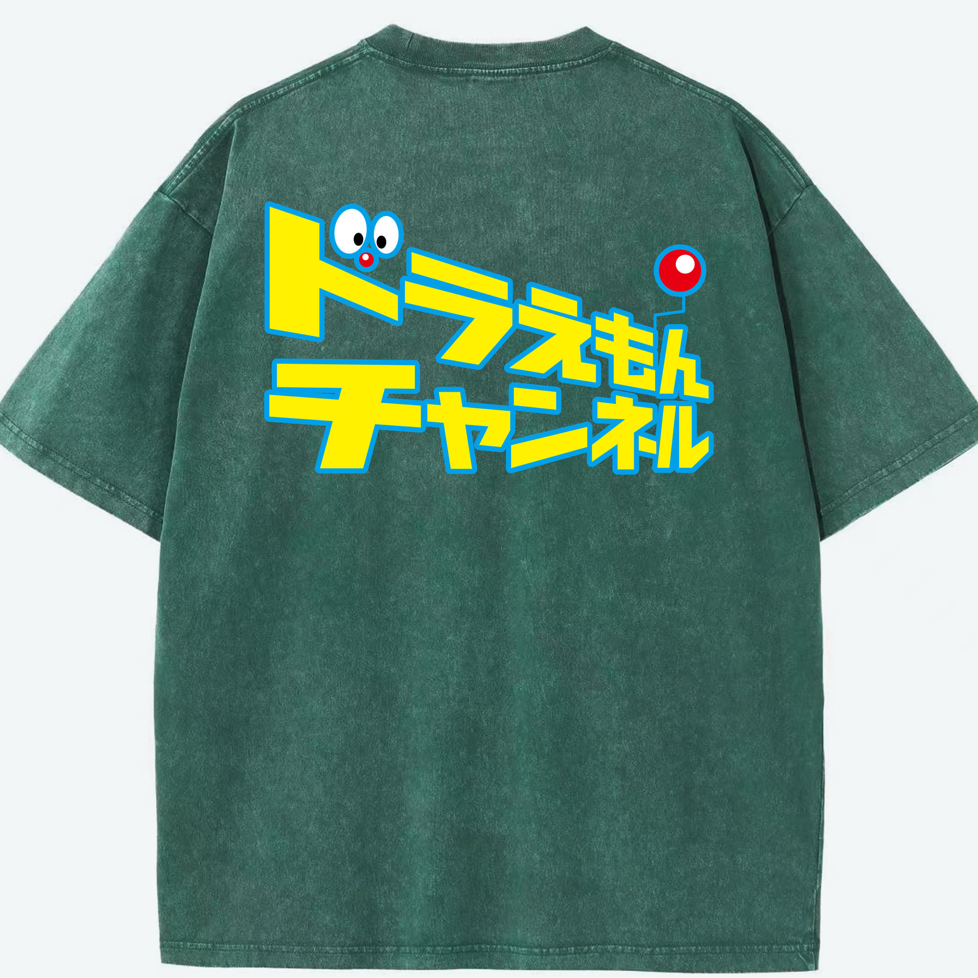 （画像用） ドラえもん Doraemon 綿100% ヴィンテージ風 半袖Tシャツ（背面プリント）